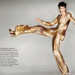 Stella Tennant Christopher Kane outfit for the Olympics Closing Ceremony Vogue