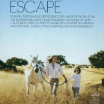 Tatjana Patitz and her son photographed on California ranch do Vogue