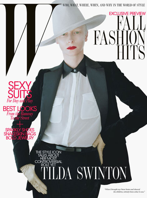 Tilda Swinton W Magazine August 2011 cover