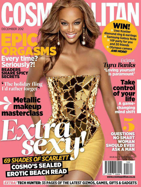 Tyra Cosmo South Africa December 2012 cover