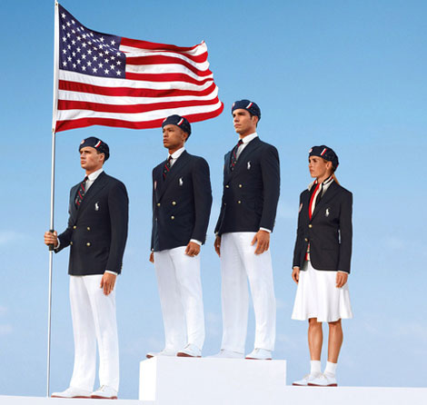 US Olympic Team with Ralph Lauren uniforms