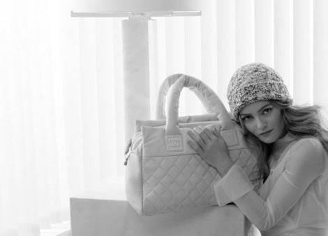 Vanessa Paradis Chanel Cocoon bags collection ad campaign