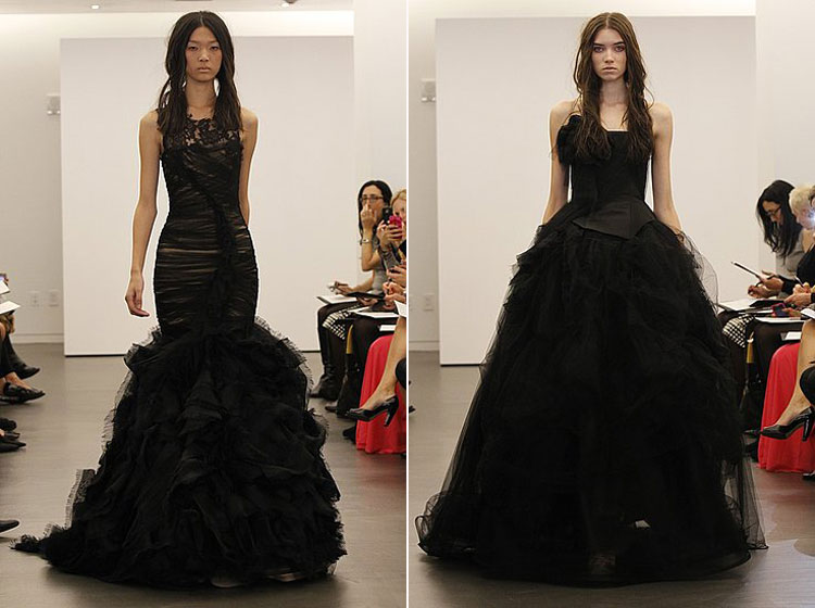 Vera Wang Black Wedding Gowns 2012