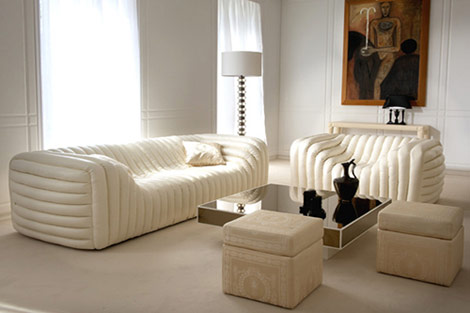 Versace Bubble Sofa armchair white leather