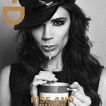 Victoria Beckham black and white i D Magazine cover