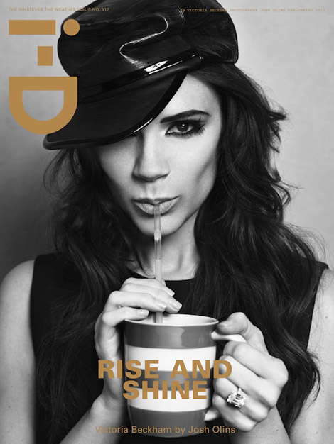 Victoria Beckham black and white i D Magazine cover
