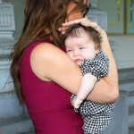 Victoria Beckham with baby girl Harper