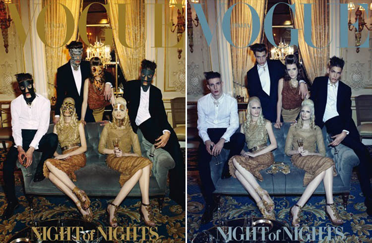 Vogue Italia April 2012 Double Cover Night Of Nights