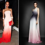 Zoe Saldana Ombre dress Versace gradient dress