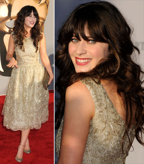 Zooey Deschanel OdlR dress BAFTA event