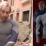 Aaron Taylor Johnson Quicksilver Under Armour top Avengers 2 Age of Ultron