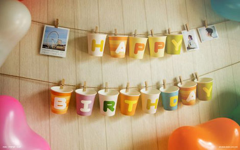 ABC paper cups decorations