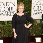Adele Burberry black long dress 2013 Golden Globes