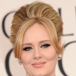 Adele hair makeup jewelry 2013 Golden Globes