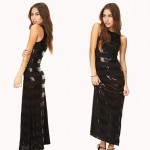 affordable party sequined dress black stripes