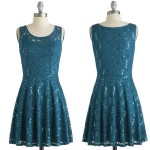 affordable party sequined dress teal lace
