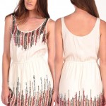 affordable party sequined dress white hippie