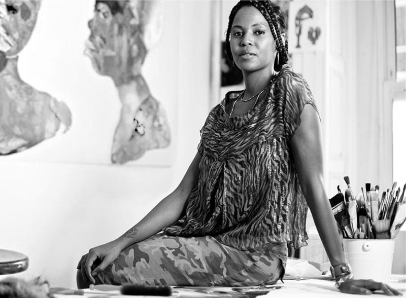 African Artist Wangechi Mutu designed the Born Free prints