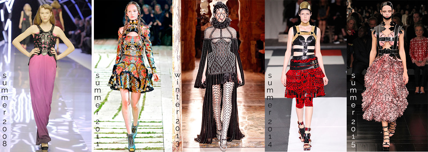Alexander McQueen harness throughout the years