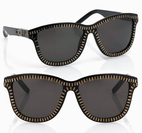 Alexander Wang Sunglasses zipped gold