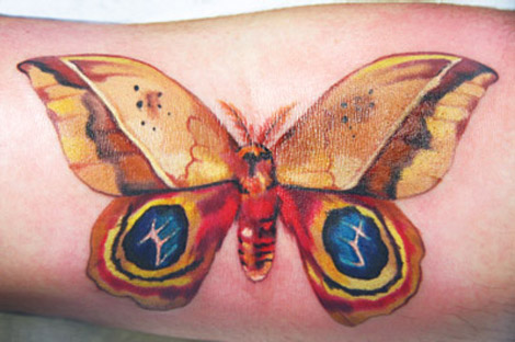 Amanda Wachob butterfly tattoo