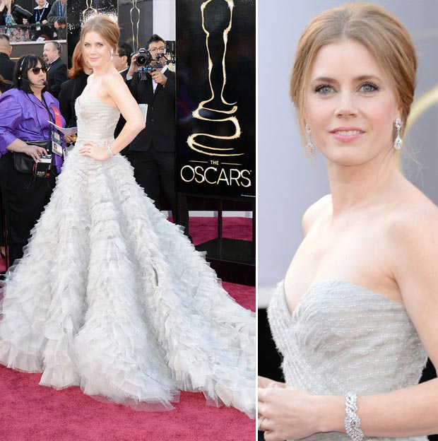 Oscars 2013: Amy Adams Oscar De La Renta Light Lavender Dress