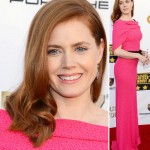 Amy Adams hair pink Roland Mouret dress Critics Choice Awards