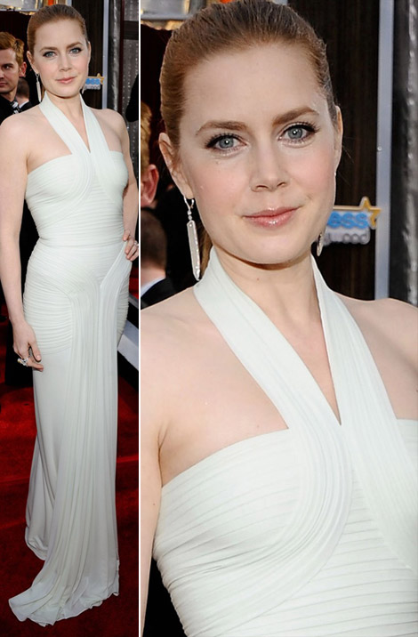 Amy Adams Herve L Leroux white dress 2011 SAG Awards