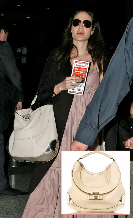 Angelina Jolie, her Baby Bump, her Tent Dress and her Cooper Tote Outing