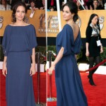 Angelina Jolie blue Max Azria dress SAG Awards 2009