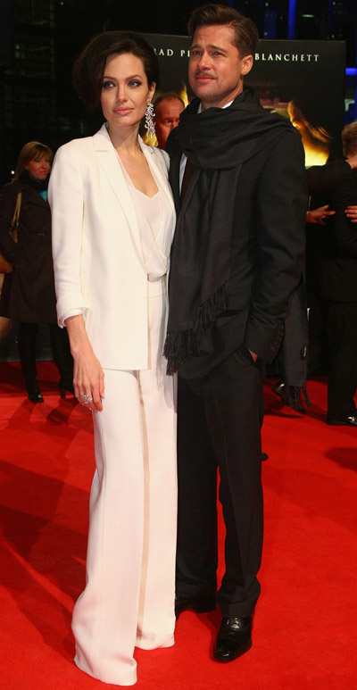 Angelina’s New Hair And Akris White Suit For Benjamin Button Berlin Premiere