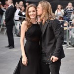 Angelina Jolie Brad Pitt happy World War Z premiere