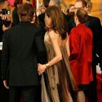 Angelina Jolie and Brad Pitt on the Red Carpet at the SAG 2008 back view