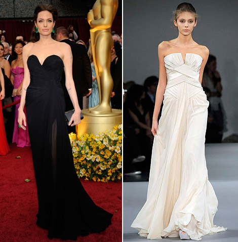 Angelina Jolie Elie Saab dress Oscars 2009