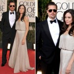 Angelina Jolie Golden Globes 2009 Atelier Versace dress Brad Pitt Tom Ford