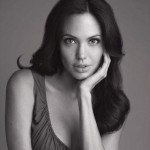 Angelina Jolie Harpers Bazaar December 2008 black and white pictures 3
