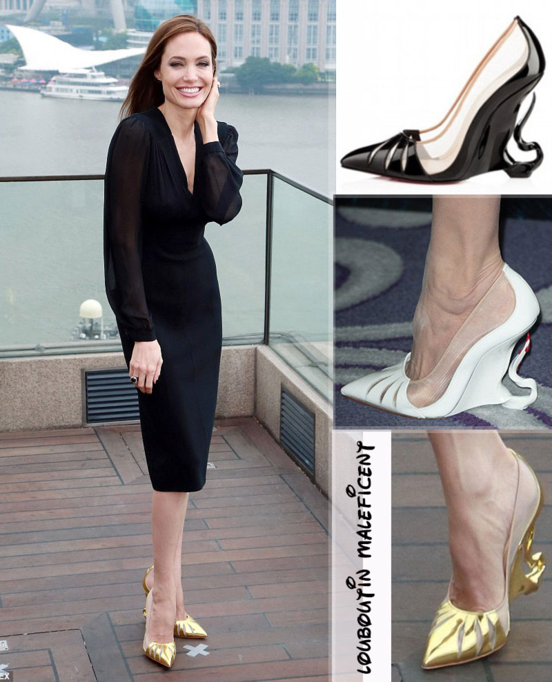 Angelina Jolie shoes Louboutin Maleficent special collection