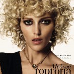Anja Rubik curly hair Vogue Russia July 2013