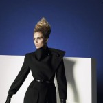 Anja Rubik futuristic hair updo Vogue Russia