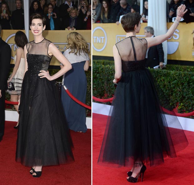 Anne Hathaway Giambattista Valli dress 2013 SAG Awards