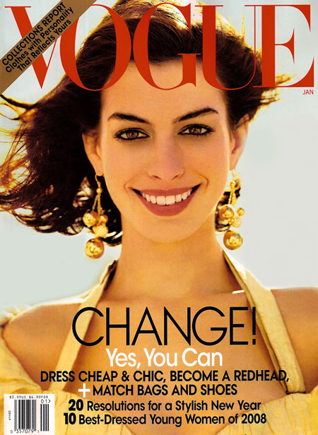Anne Hathaway Vogue US January 2009 cover