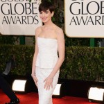Anne Hathaway white dress 2013 Golden Globes