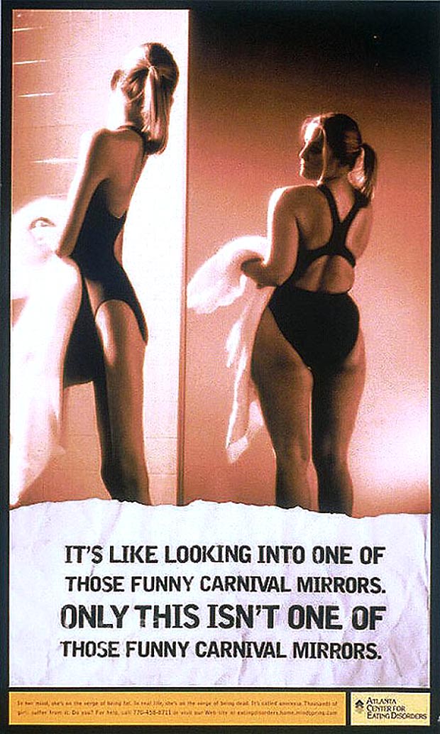 Anorexia psa distorted image ad 2000