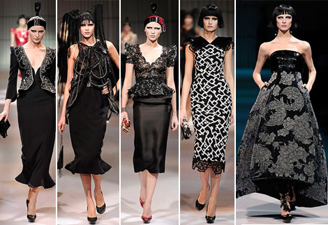 Armani Prive Haute Couture Spring 2009 collection black 3
