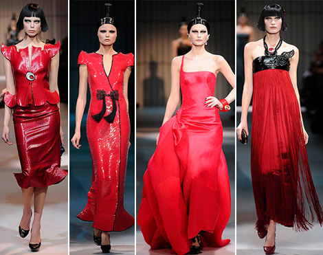 Armani Prive Haute Couture Spring 2009 collection red