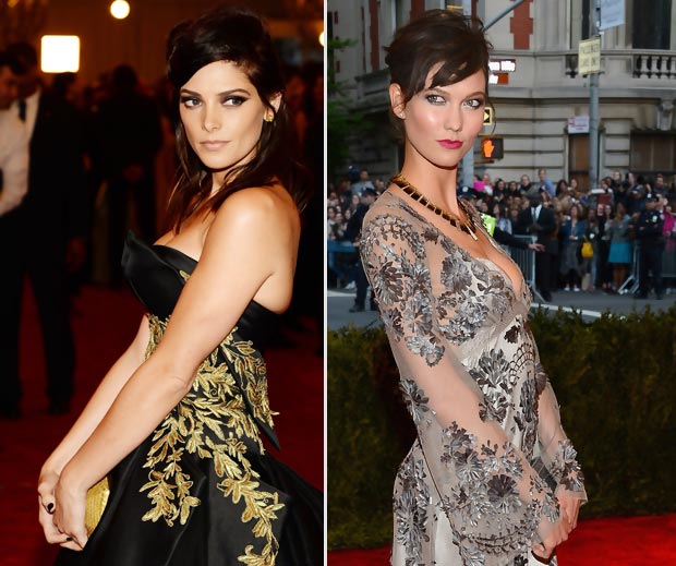 Ashley Greene Karlie Kloss punk hairdos 2013 Met Gala