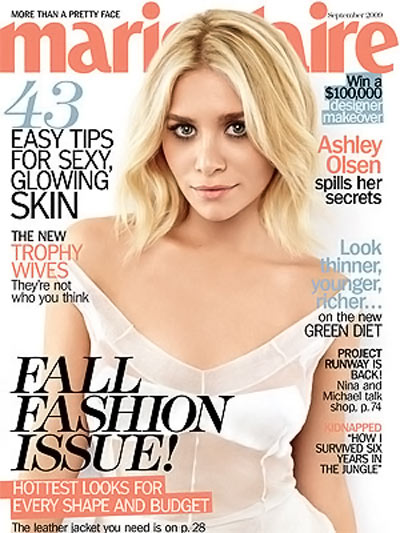 Ashley Olsen Marie Claire September 2009 cover