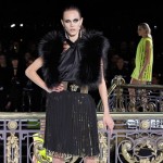 Atelier Versace Spring 2013 pleats gold fur