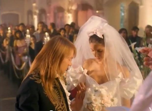 Axl Rose Stephanie Seymour wedding scene