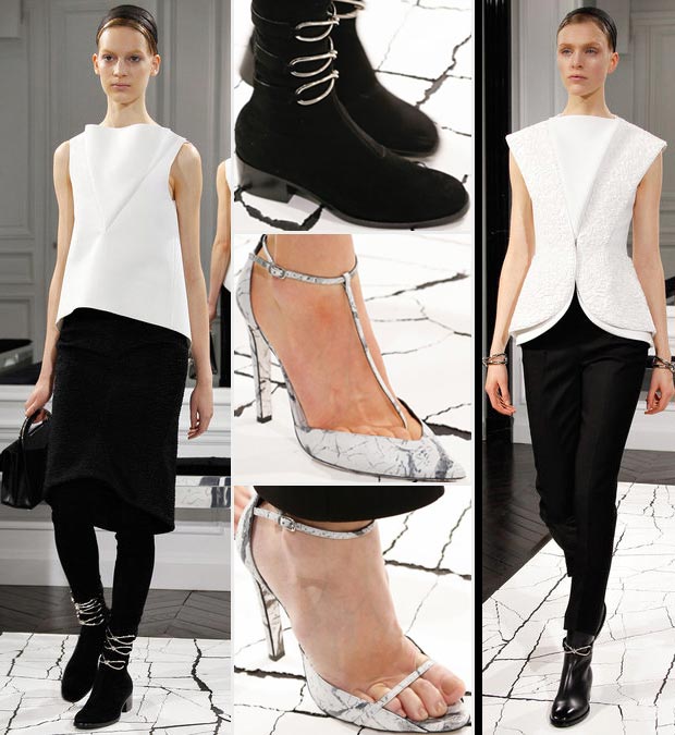 Wang Debuts Balenciaga Fall 2013 Black & White Somber Collection